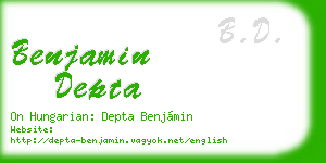 benjamin depta business card